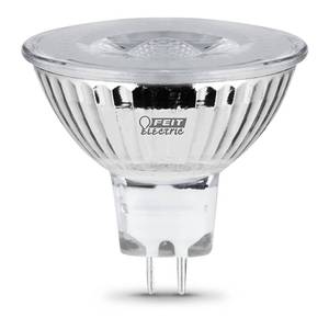 lot 2228 image: Set of 5 - Feit Single 6.6 Watt Dimmable MR16 GU5.3 LED Bulb - 500 Lumens, 3000K