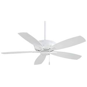lot 2238 image: MinkaAire Kafe 52 5 Blade Indoor Ceiling Fan (White Finish)