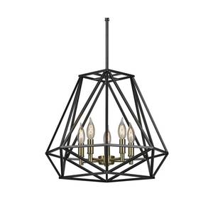 lot 2243 image: Globe Electric Sansa 5 Light 17 Wide Cage Chandelier