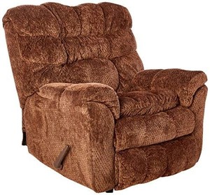lot 13337 image: Simmons Upholstery Aegean Heat and Massage Rocker Recliner, Chocolate