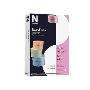 lot 15004 image: Exact Index Cardstock, 8.5  x 11 , 110 lb199 gsm, White, 275 Sheets
