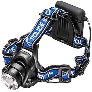 lot 15033 image: Police Security Elite Blackout Headlamp - T6 LED - 615 Lumen - 7 Hour Battery Life - Camping, Walking, Fishing - Weather Resistant - Strong and Durable - HighLowFlash