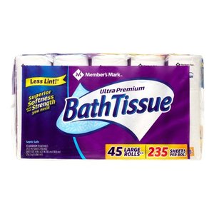 lot 15062 image: Members Mark Toilet Paper, 45 Rolls235 Sheets per Roll