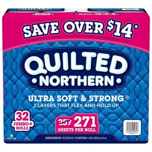 lot 15076 image: Quilted Northern Ultra Soft and Strong Toilet Paper (32 Rolls, 271 SheetsRoll)