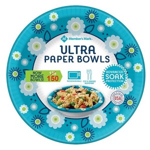 lot 15077 image: Members Mark Ultra Paper Bowls (20 oz,150 ct.)
