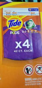 lot 15085 image: Tide PODS Liquid Laundry Detergent Pacs, Spring Meadow, 152 count