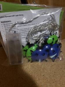 lot 17350 image: Lady Bug Led String Lights Party Lights Decor Blue And Green