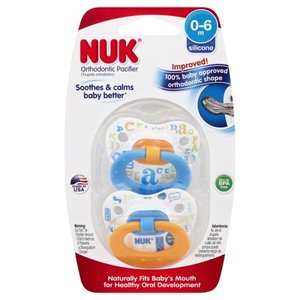 lot 17357 image: Nuk Usa Llc 62813 0-6 Months Tye Dye Silicone Orthodontic Pacifier 2 Count