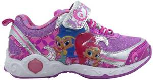 lot 17363 image: Brand Toddler Girl Size 8 Nickelodeon Shimmer& Shine Light Up Athletic Shoe