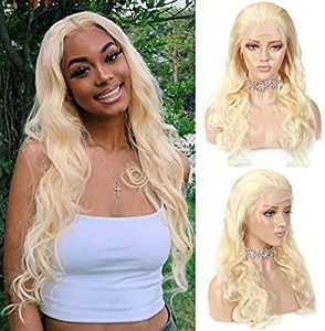 lot 17425 image: Mesariel 613 Lace Front Wigs Body Wave 100% Human Hair 13x4 Brazilian Virgin Hair Wigs Soft&Smooth Elastic Straps Lace Front Wigs Pre Plucked Hairline 150% Density