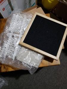 lot 17442 image: 10x10 wooden letter board