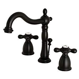 lot 172 image: Kensington Brass Hertiage Collection Widespread Lavatory Faucet Matte Black