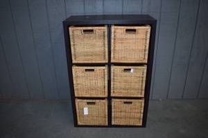 lot 19 image: 6 Cube Organizer Shelf Avington Finish