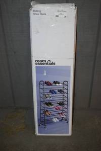 lot 44 image: Room Essentials Rolling Shoe Rack
