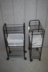 lot 57 image: 2 Room Essentials Rolling Carts