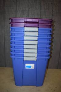lot 76 image: 10 Room Essentials Latch Box Totes with NO Lids 20 gallon