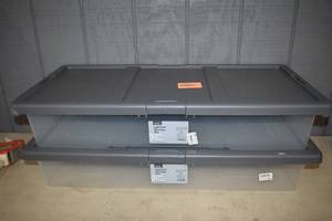 lot 100 image: 2 Made by Design Latched Totes Underbed