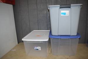 lot 101 image: 3 Totes with Lids