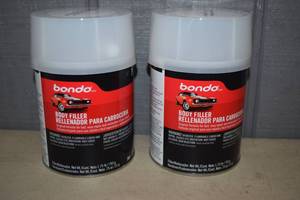 lot 168 image: 2 Cans Bondo Body Filler 1.75 Pounds