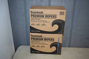 lot 366 image: 2 Boxes Boardwalk Premium Wipers 100 Count Boxes