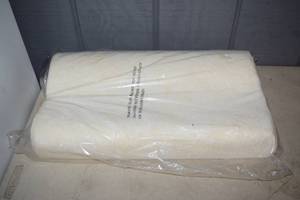 lot 379 image: Memory Foam Neck Pillow Cream Terry Cover
