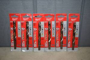 lot 444 image: 6 Milwaukee Cobalt Drill Bits