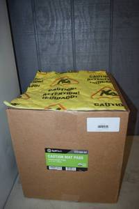 lot 460 image: 100 Spill Tech Caution Mat Pads 15 x 19