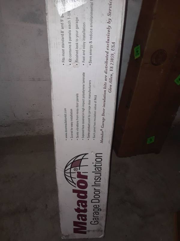 Matador Garage Door Insulation Kit Designed For 8 Foot Tall Door