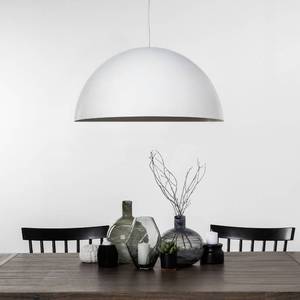 lot 2948 image: Metal Dome Pendant Lamp, Aged White (Includes Energy Efficient Light Bulb)  Leanne Ford - Project 62