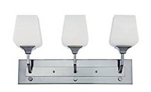 lot 2953 image: Jeremiah Lighting 36003-BNK Cortland - Three Light Bath Vanity, Brushed Nickel Finish
