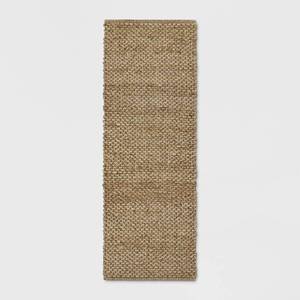 lot 2951 image: Woven Runner Rug Solid Natural, 28 x 84 - Threshold
