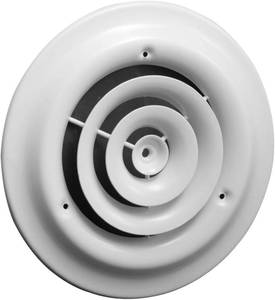 lot 2958 image: HVAC Premium 12 Round Ceiling Diffuser - Easy Air Flow - HVAC Duct White