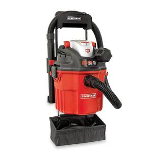 lot 2964 image: Craftsman 16825 5 gal. Wall-Mounted WetDry Vac Set with Remote Control