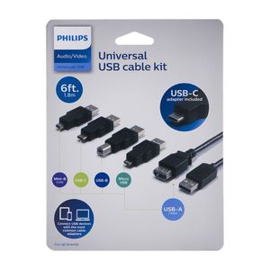lot 2991 image: Philips Universal USB Cable Kit, Black