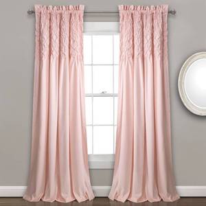 lot 3068 image: Bayview Window Curtain Panels Blush 54 x 84 - Lush Decor 16T003642