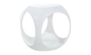 lot 3044 image: Slick Cube Occasional Table White - OSP Home Furnishings