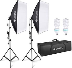 lot 3077 image: GEEKOTO Softbox Lighting Kit