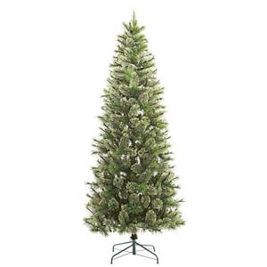 lot 3080 image: 7.5ft Pre-lit Artificial Christmas Tree Slim Virginia Pine with Clear Lights - Wondershop