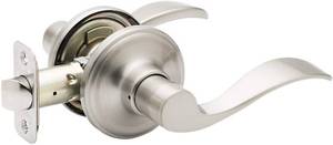 lot 3095 image: Copper Creek WL2220SS Waverly Passage Door Lever, Satin Stainless - 2 Pieces