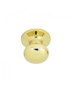 lot 3097 image: Copper Creek HK4020 Heritage Passage Knob, Polished Brass - 2 Pieces