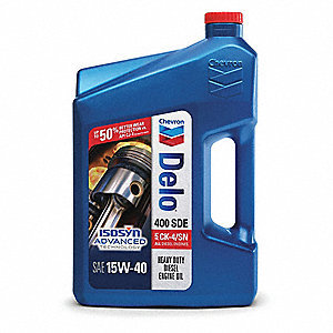 lot 3108 image: Chevron Delo 400 SDE SAE 15W-40 Conventional Heavy Duty Diesel Motor Oil - 1 Gallon Jug
