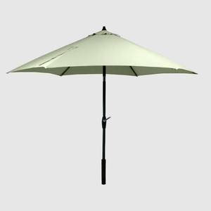 lot 3149 image: Round Patio Umbrella, Sage - Missing Parts