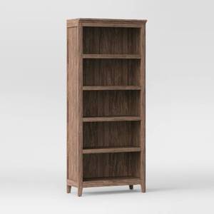 lot 3158 image: 72 Carson 5 Shelf Bookcase, Walnut - Threshold