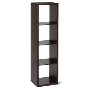 lot 3160 image: 4-Cube Vertical Organizer Shelf 13, Espresso - Threshold
