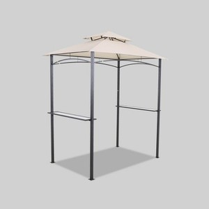 lot 3161 image: 6 Fairmont Steel Grill Gazebo - Black - Threshold