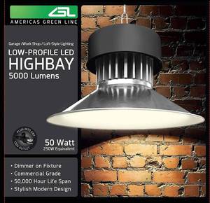 lot 2994 image: Americas Green Line - Mini Highbay Low Profile LED Highbay 50 Watt