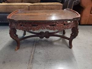 lot 1019 image: Hand Carved Coffee Table