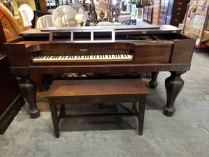 lot 1026 image: Nunns & Clark 1900 Piano with Stool