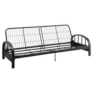 lot 1084 image: Aiden Futon Frame with Full Futon Mattress, Gray