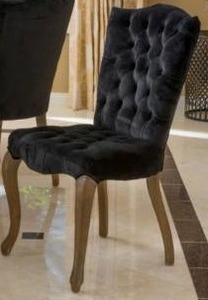 lot 1095 image: Velvet Dining Room Chairs